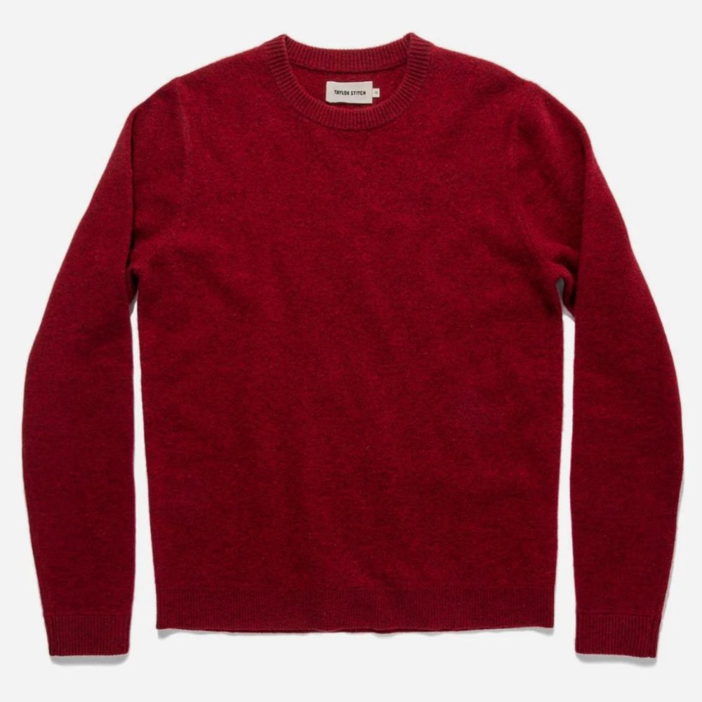 Taylor Stitch, The Lodge Sweater made with sustainable baby yak wool